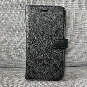Coach IPhone 11 Black Leather Phone Case/Wallet